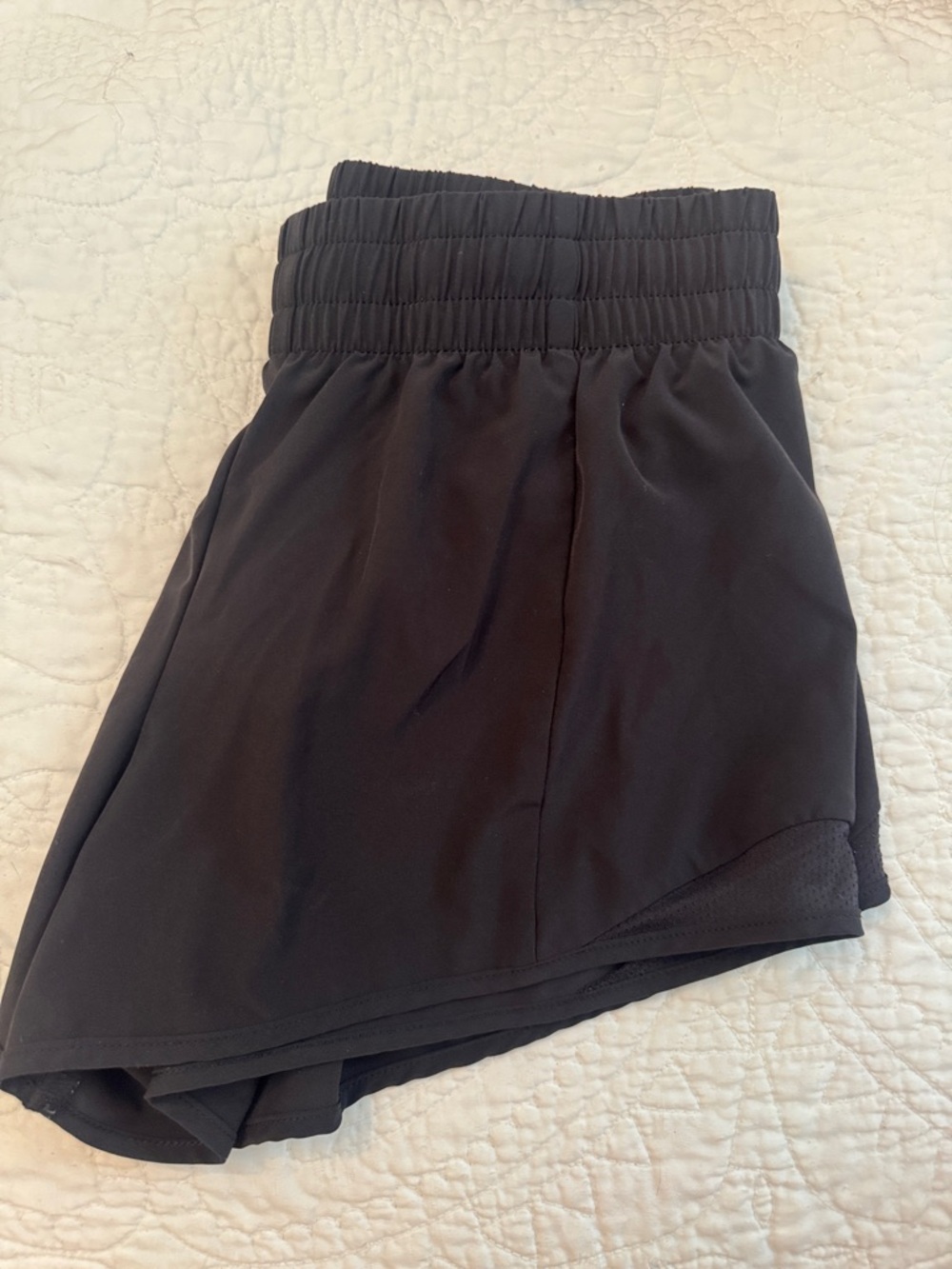 Athletic Works Black Girls' Athletic Shorts with Elastic Waistband